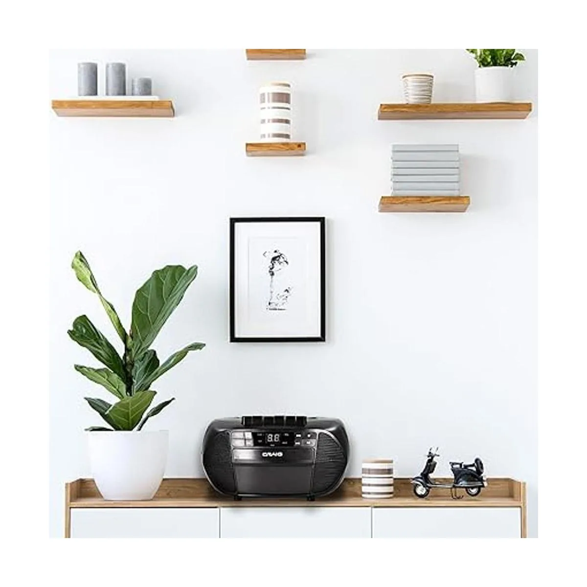 Craig CD6951 Caja de CD portátil de carga superior con_3