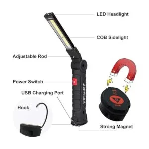 Lebote Luz LED de trabajo luz de trabajo recargable COB_3