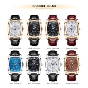 Hombres Vintage Relojes Cuarzo Analógico Fecha Reloj Cuero_4