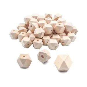 Jdesun 60 cuentas de madera sin acabar 055 pulgadas