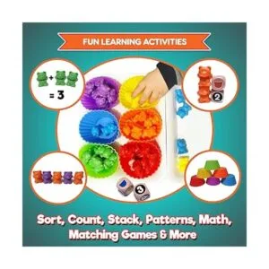 Jumbo Counting Bears Matching Game Montessori Fine Motor_4
