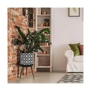 Maceta de 14 pulgadas con soporte maceta alta de mediados_5