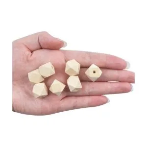 Jdesun 60 cuentas de madera sin acabar 055 pulgadas