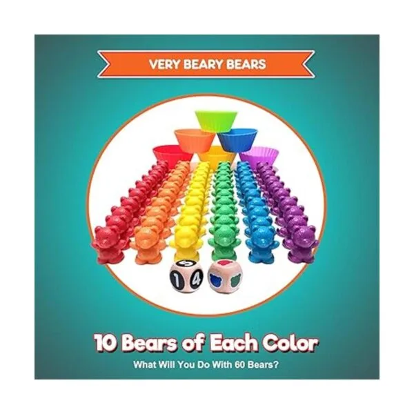 Jumbo Counting Bears Matching Game Montessori Fine Motor_6