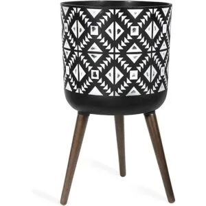 Maceta de 14 pulgadas con soporte maceta alta de mediados_1