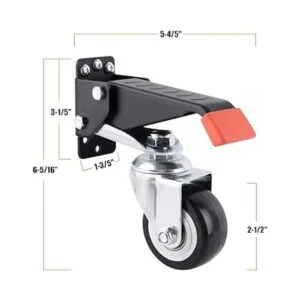 SPACEKEEPER Juego de ruedas para mesa de trabajo 660_3