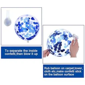 Juego de 100 globos de globo diseño de globo color azul_3