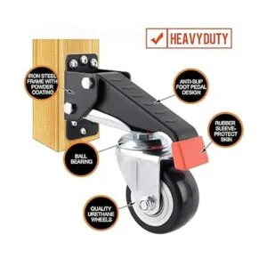 SPACEKEEPER Juego de ruedas para mesa de trabajo 660_2