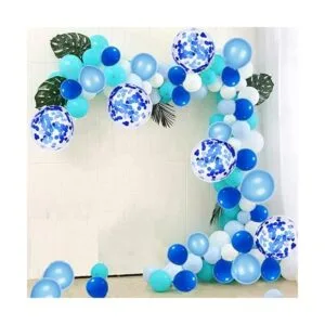 Juego de 100 globos de globo diseño de globo color azul_6