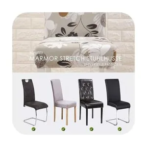 Forcheer Juego de 4 fundas elásticas para sillas de_6