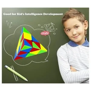 Roxenda Cubo de velocidad pirámide 3x3x3 x 3 pulgadas_6