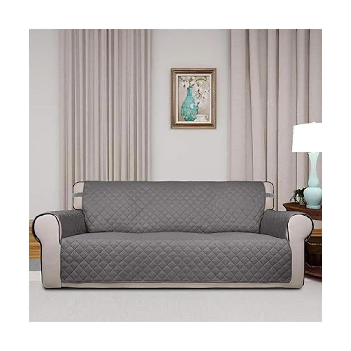 PureFit Funda acolchada reversible para sofá resistente