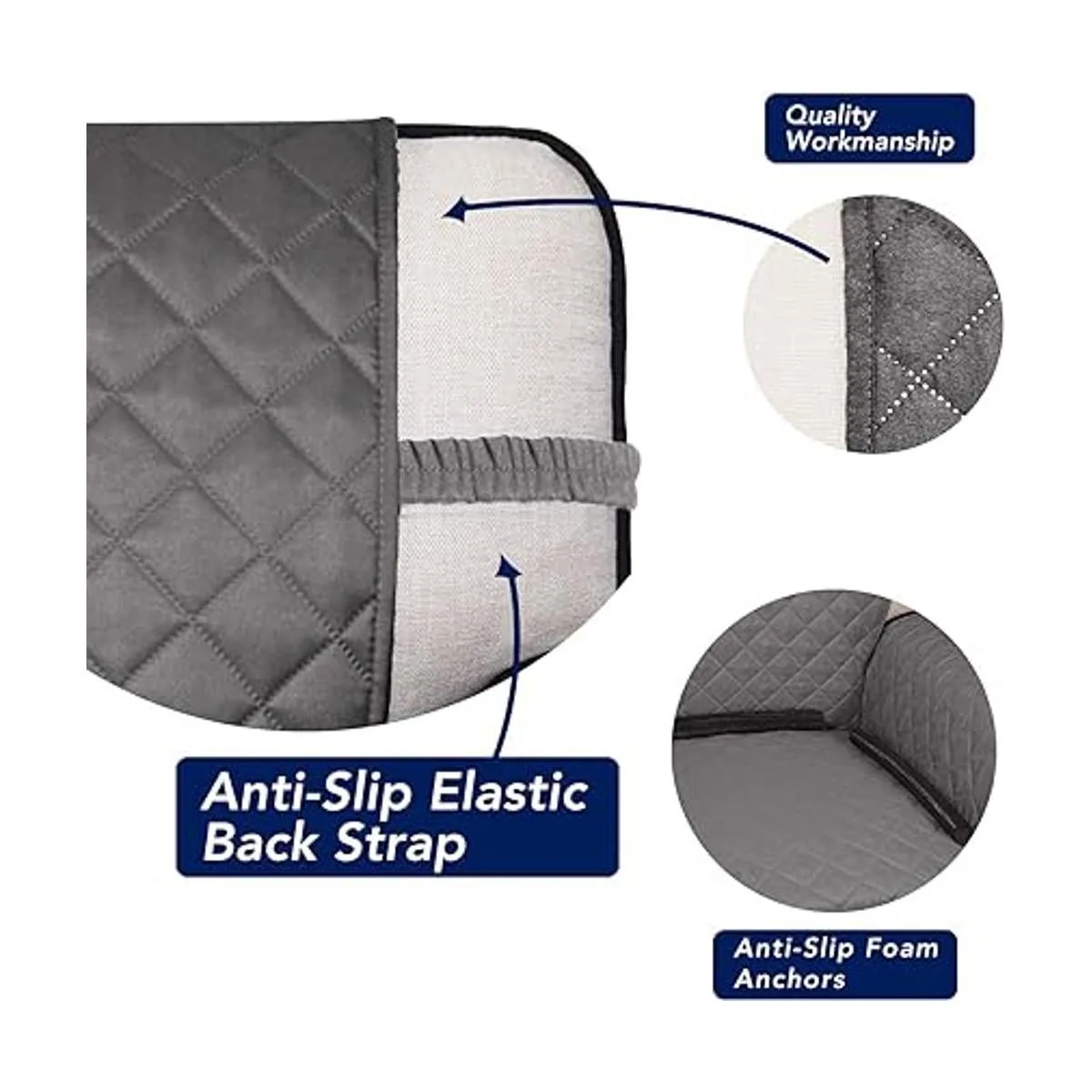 PureFit Funda acolchada reversible para sofá resistente