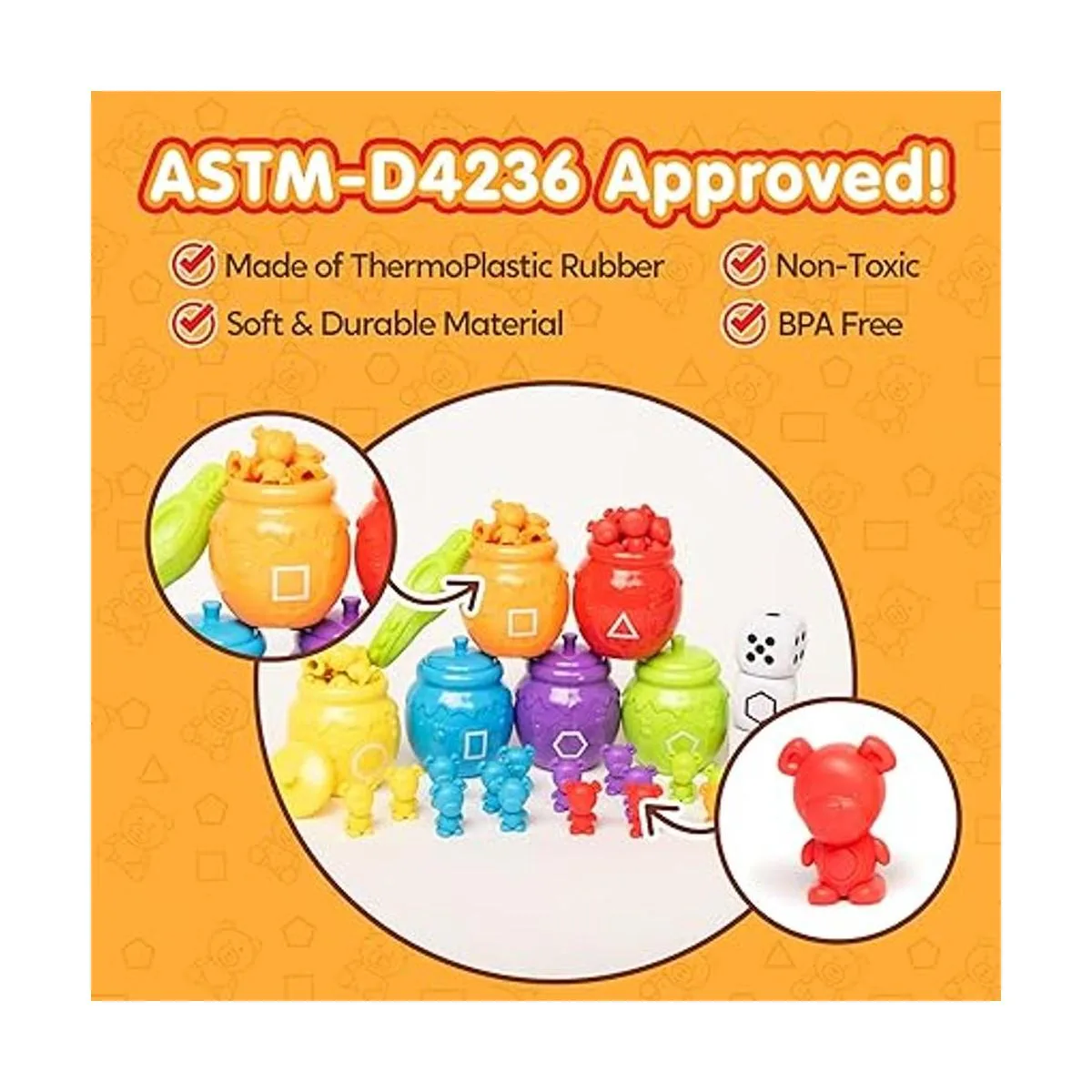 Joyin PlayAct Juego de juguetes para clasificar con tazas_4