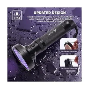 Escolite Linterna UV de luz negra 100 LED de 395 nM_2