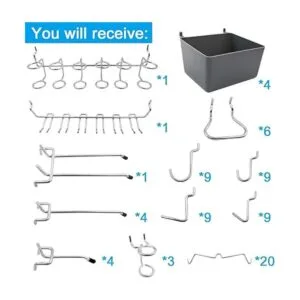 FRIMOONY Surtido de ganchos de clavijas con cubos de_2