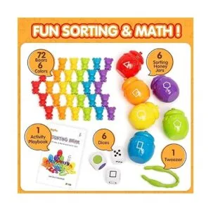 Joyin PlayAct Juego de juguetes para clasificar con tazas_2