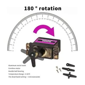DaFuRui Paquete de 5 servomotores MG90S Mini 9G MG90S_2