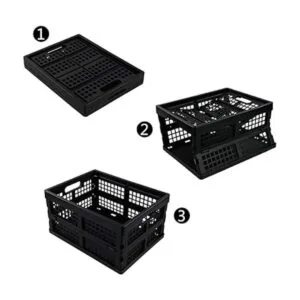 Saedy 16 Litros Negro Plegable Almacenamiento Crates