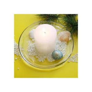 Nuptio Bandeja de cristal para velas redonda y