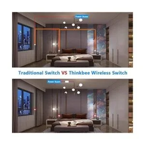 Thinkbee Kit de interruptor de luz inalámbrico y receptor_2