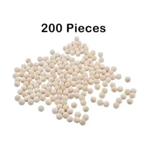 Jdesun 200 bolas de madera sin terminar mini bolas