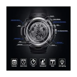 Reloj sumergible luminoso submarino de 328.1 ft para