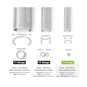 Chinatop Silver SC760 Grapas de anillo C de acero_4