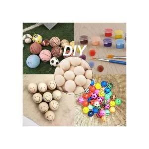 Jdesun 200 bolas de madera sin terminar mini bolas