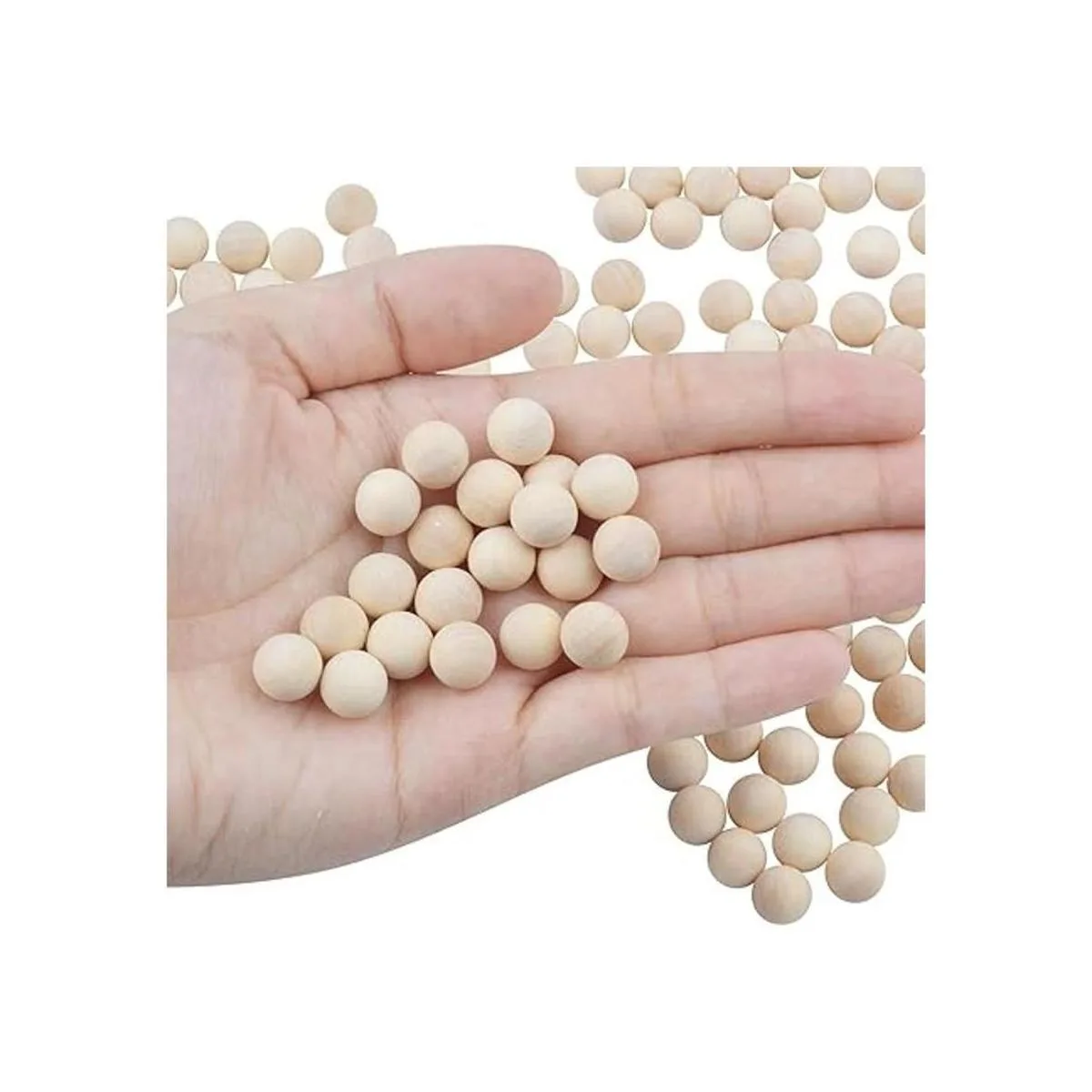 Jdesun 200 bolas de madera sin terminar mini bolas