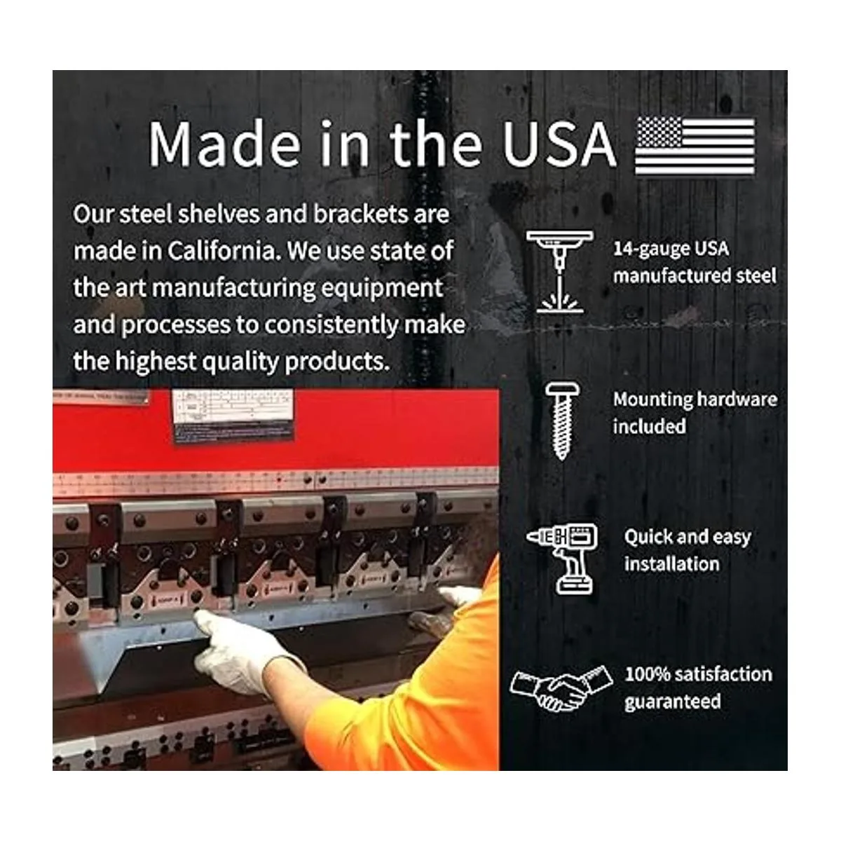 DIY CARTEL Repisa flotante lineal de acero forjado en_4