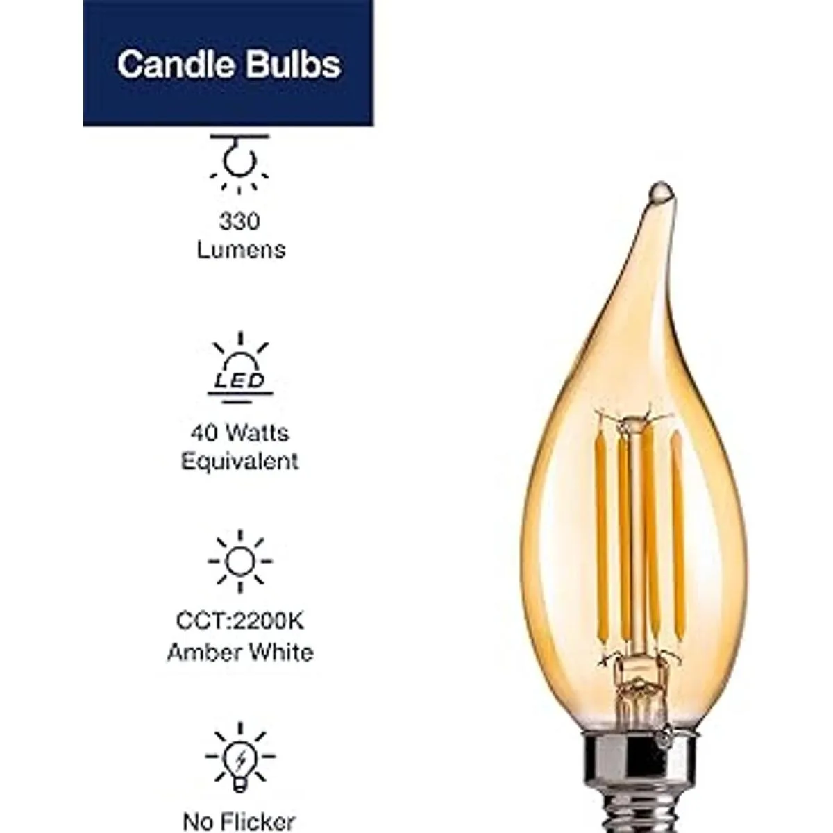FLSNT CA11 Bombillas LED de candelabro E12 bombillas LED
