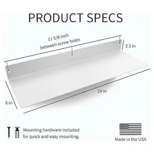 DIY CARTEL Repisa flotante lineal de acero forjado en_3