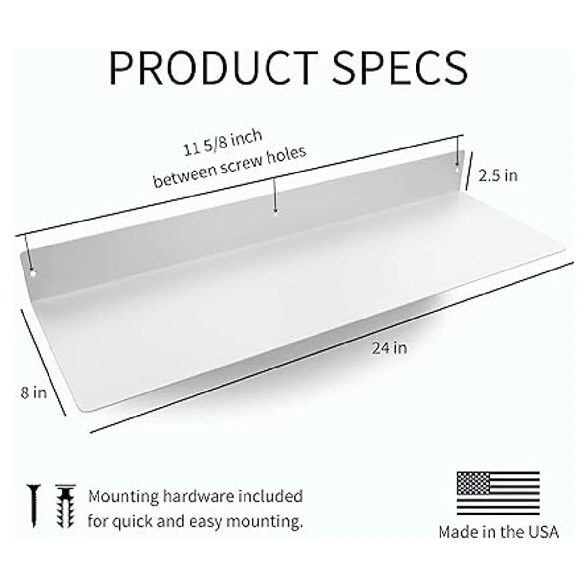 DIY CARTEL Repisa flotante lineal de acero forjado en_3