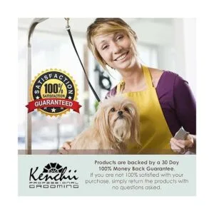 Kenchii Tijeras de aseo para perros con diseño de rosas_5