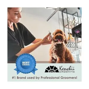 Kenchii Tijeras de aseo para perros con diseño de rosas_4