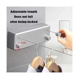 Bakala Tendedero de ropa retráctil para interiores con_2