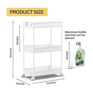 SPACEKEEPER Carrito de almacenamiento deslizante de 3_3