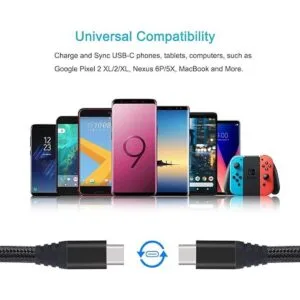 Besgoods Cable corto USB C a USB C cargador USB 2.0 tipo