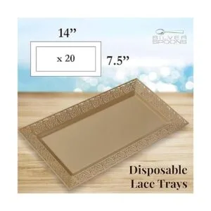 Bandejas de encaje desechables para bodas y comedores de_3