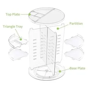 Coyaho Organizador de maquillaje giratorio de 360