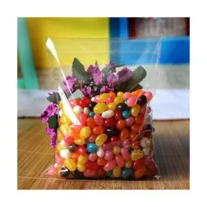 100 bolsas Bolsas de cierre de cristal transparente de