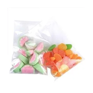 100 bolsas Bolsas de cierre de cristal transparente de