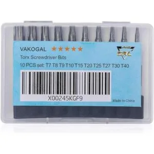Juego de 10 puntas de destornillador Torx VAKOGAL S2 de