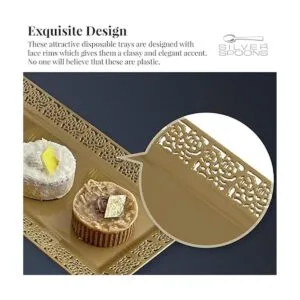 Bandejas de encaje desechables para bodas y comedores de_4