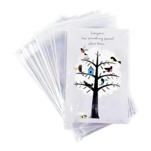 100 bolsas Bolsas de cierre de cristal transparente de