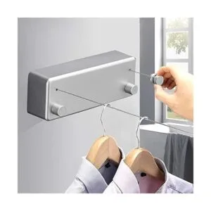 Bakala Tendedero de ropa retráctil para interiores con_5