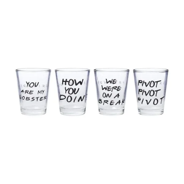 Silver Buffalo Friends Iconic Quotes Only Paquete de 4_1
