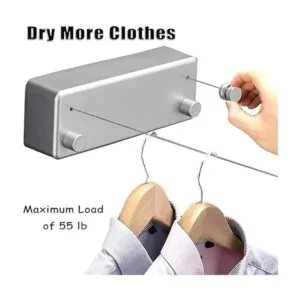 Bakala Tendedero de ropa retráctil para interiores con_4