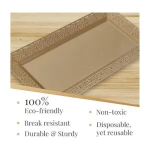 Bandejas de encaje desechables para bodas y comedores de_6
